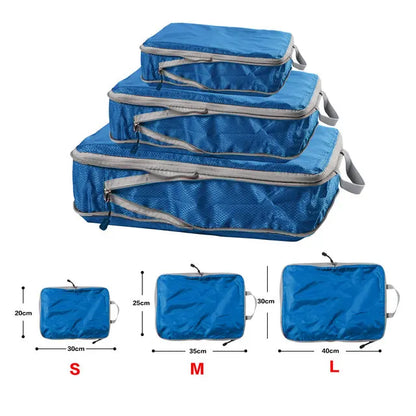 Travel Packing Cubes Set – Lightweight Compressible Luggage Organizers (3pcs)