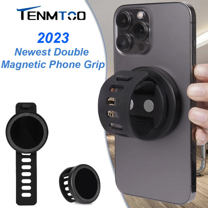 Magnetic Phone Grip for MagSafe Adjustable Strap bicycle Gym Phone Ring Holder Compatible with iPhone 14 Pro 13 12 Smartphones