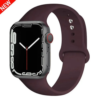 Silicone strap For Apple Watch band 44mm 40mm 45mm 41mm 42mm 38mm correa bracelet iWatch series 9 8 7 6 5 4 3 SE ultra 2 49mm