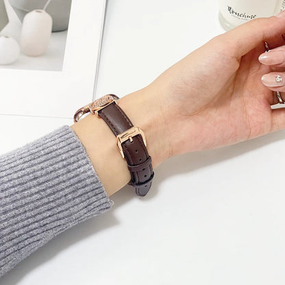 Diamond Leather Strap For Apple Watch