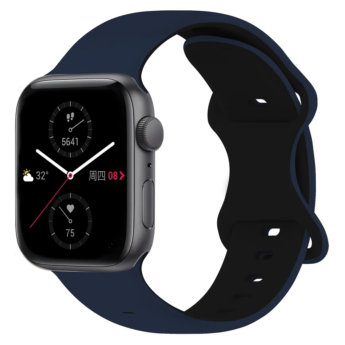 Two-Tone Sports Silicone Strap For Apple Watch
