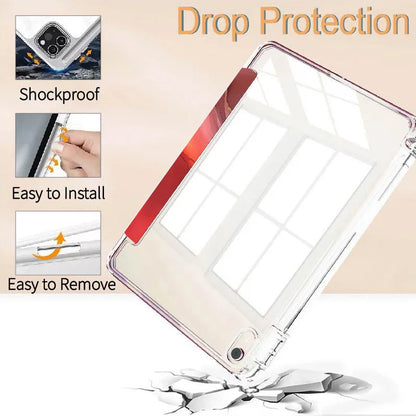 Clear Smart Case for iPad – Slim Protective Cover with Pencil Holder