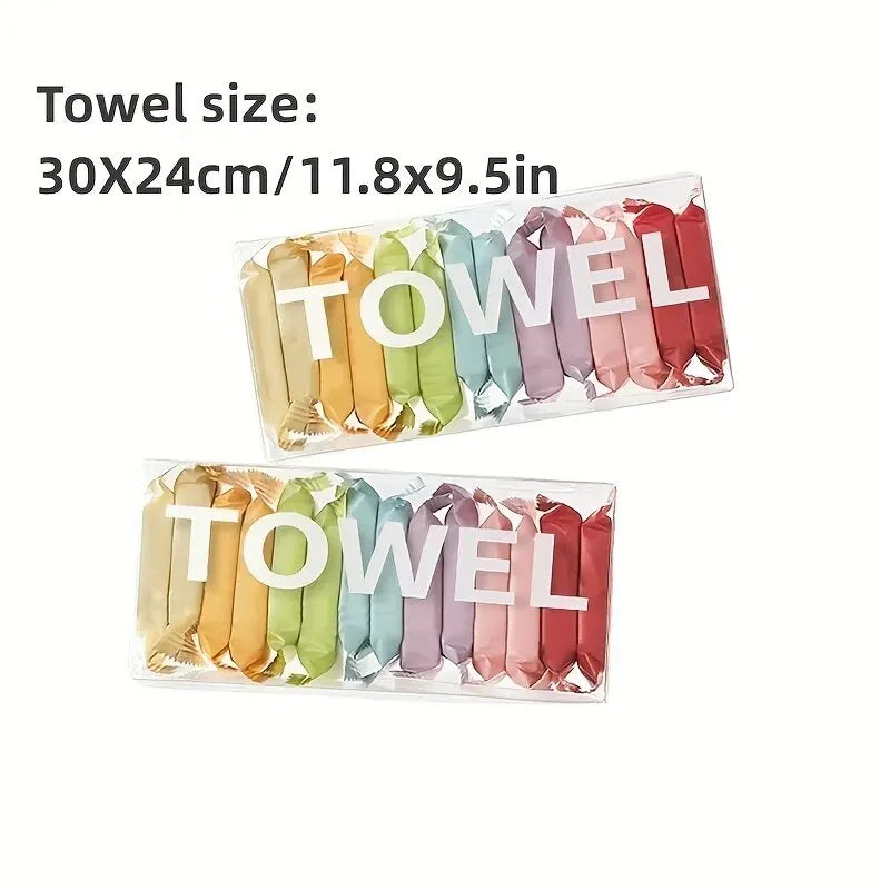 14pcs Disposable Compressed Travel Towels – Portable Hygiene Face & Body Towels