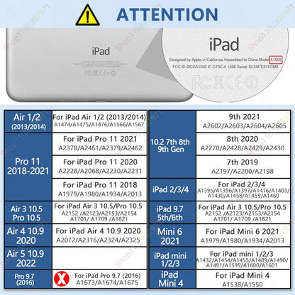 Magnetic iPad Case with Pencil Holder – Smart Tri-Fold Protective Cover