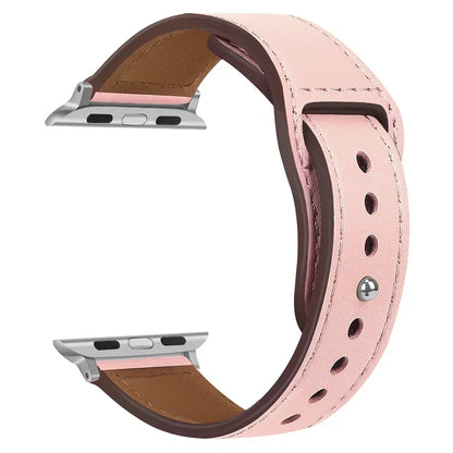 Genuine Leather Apple Watch Band – Premium Strap for Series 3–9, Ultra & SE
