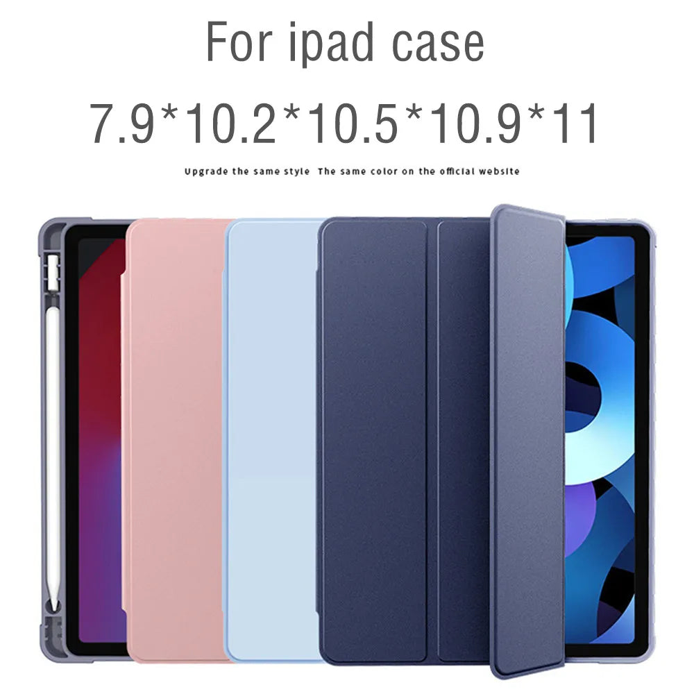 Magnetic iPad Case with Pencil Holder – Smart Tri-Fold Protective Cover