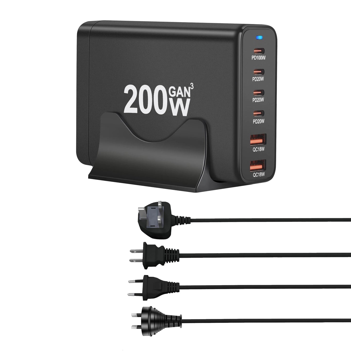 200W GaN 6-Port USB-C Charger – US / EU / UK / AU  Plug