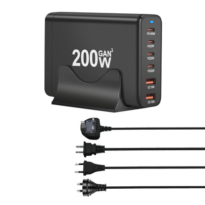 200W GaN 6-Port USB-C Charger – US / EU / UK / AU  Plug