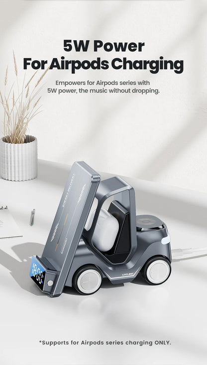 5 in 1 Wireless Charger Phone Stand For iPhone 15 14 13 15W Fast Charging Magnetic Dock Station For Apple Watch Earphones