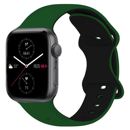 Two-Tone Sports Silicone Strap For Apple Watch