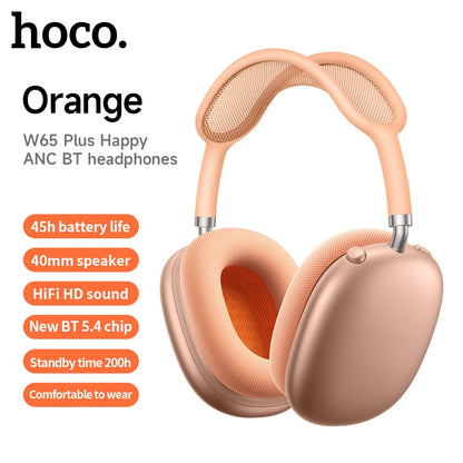 HOCO W65 Plus ANC Wireless Over-Ear Headphones – Noise Cancelling, Hi-Fi Sound
