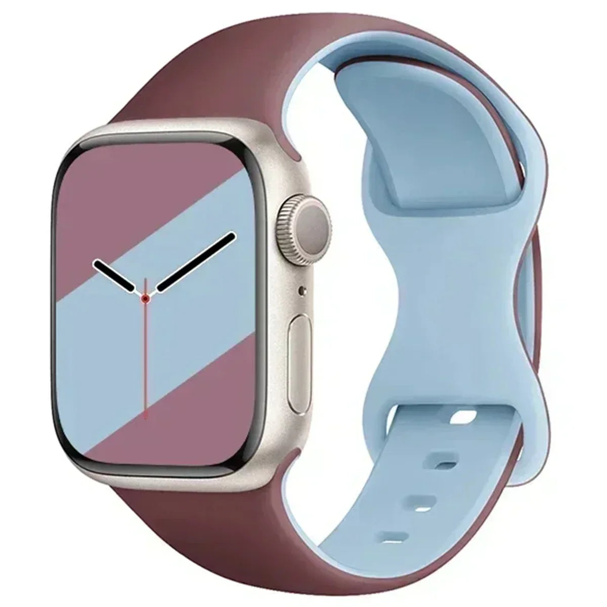 Two-Tone Sports Silicone Strap For Apple Watch
