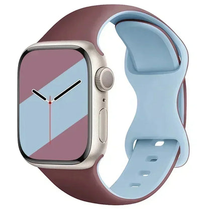 Two-Tone Sports Silicone Strap For Apple Watch
