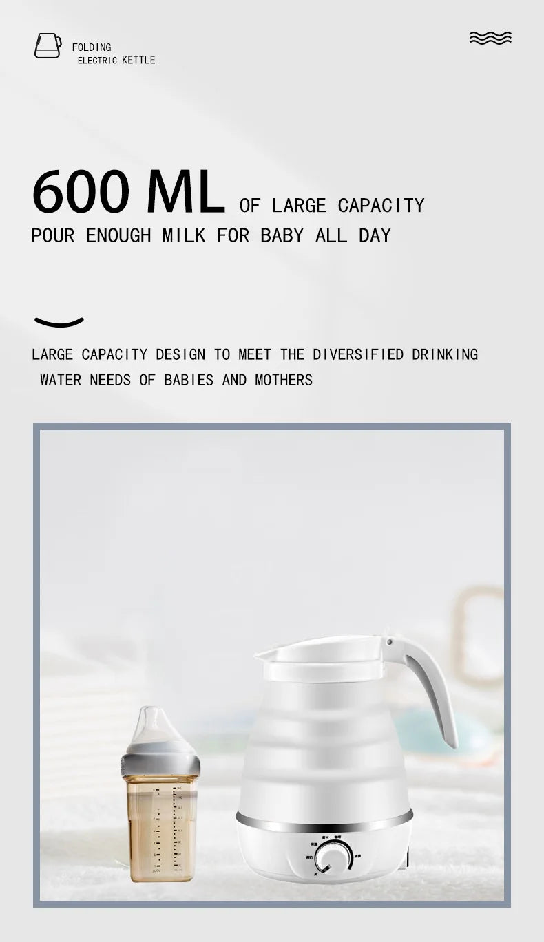 Mini Folding Electric Kettle for Travel & Hotel Use