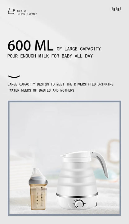 Mini Folding Electric Kettle for Travel & Hotel Use