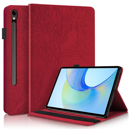For Samsung Galaxy Tab S10 FE Case 10.9 inch SM-X510 SM-X516B 3D Tree Ebossed Wallet Stand Funda For Galaxy Tab S9 FE Case