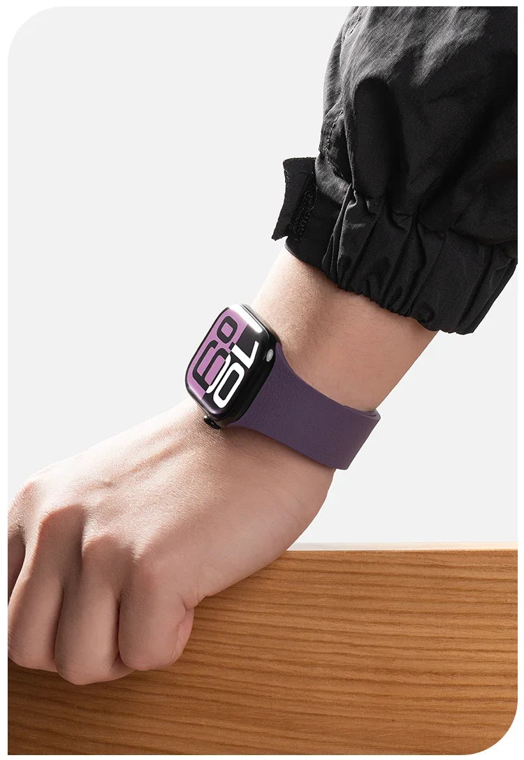 Magnetic Strap For Apple Watch Bands Ultra 2 49mm 44mm 45mm 46mm 42mm 40mm Belt Silicone Bracelet iWatch Series 10 8 7 6 5 9 SE