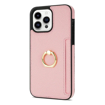 Card Solt Litchi Leather Wallet Case For iPhone