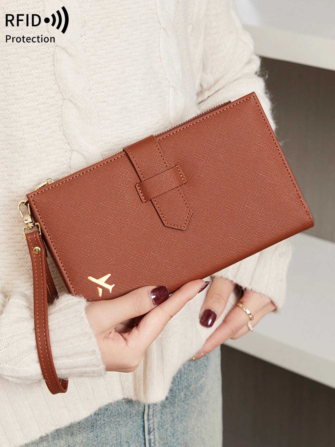 RFID Passport Holder – Stylish Travel Wallet for Cards, Boarding Pass & Documents