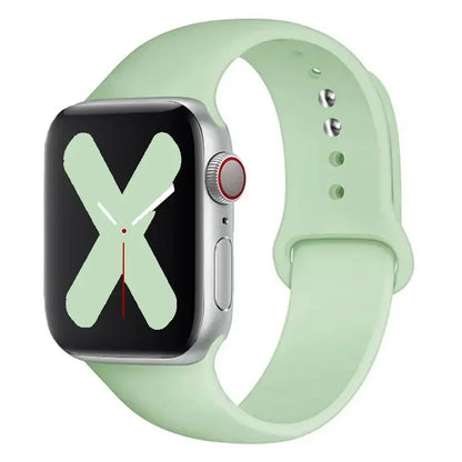 Silicone strap For Apple Watch band 44mm 40mm 45mm 41mm 42mm 38mm correa bracelet iWatch series 9 8 7 6 5 4 3 SE ultra 2 49mm