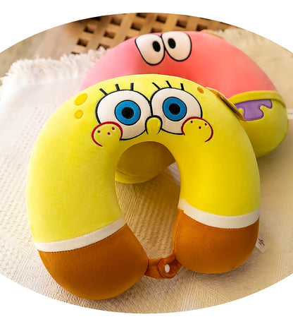 Cute SpongeBob Neck Pillow – Fun Travel Comfort