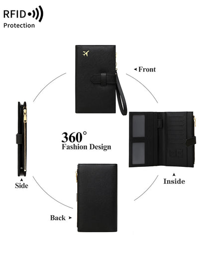 RFID Passport Holder – Stylish Travel Wallet for Cards, Boarding Pass & Documents