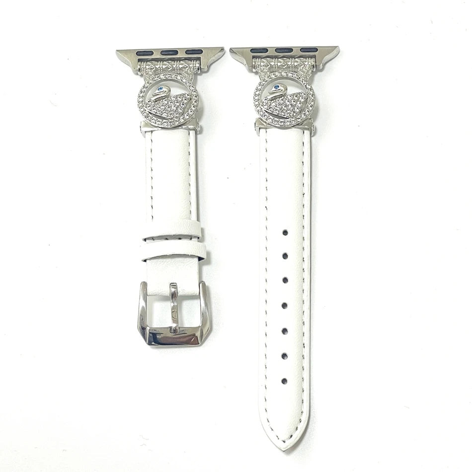 Diamond Leather Strap For Apple Watch