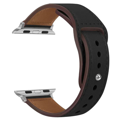 Genuine Leather Apple Watch Band – Premium Strap for Series 3–9, Ultra & SE