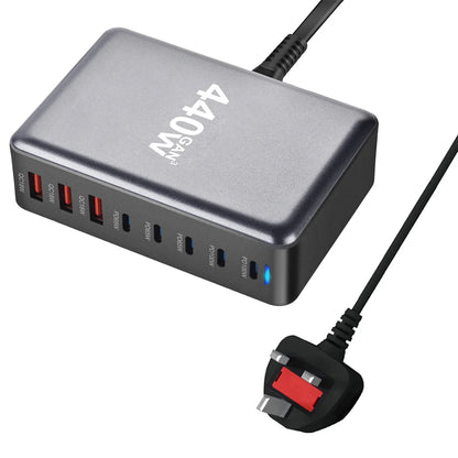 440W Gan Fast Charge 3.0 USB Type C Fast Charger Mobile 8-port 5C3A PD Charger  Convenient To Carry Tablet Charger
