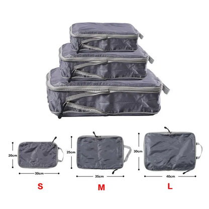 Travel Packing Cubes Set – Lightweight Compressible Luggage Organizers (3pcs)