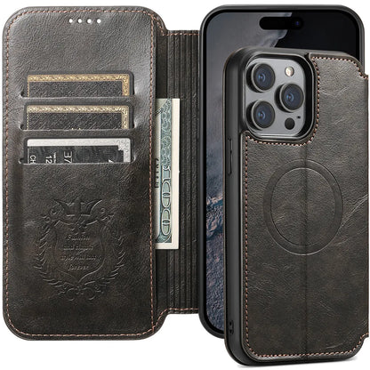 Premium MagSafe Leather Wallet Case for iPhone with Wireless Charging