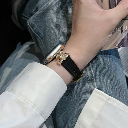 Diamond Leather Band for Apple Watch