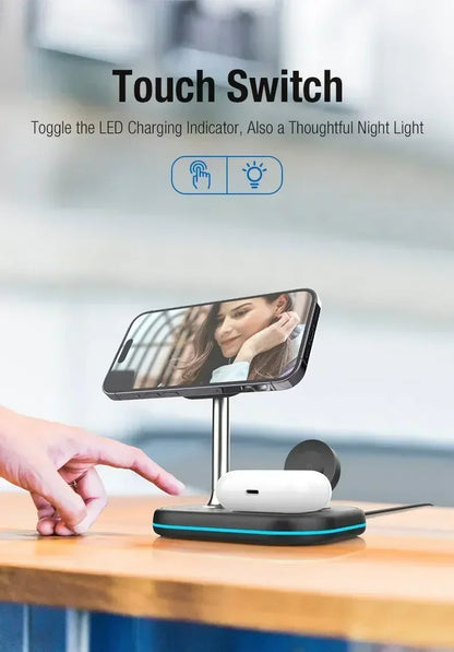 Magnetic 3 in 1 Wireless Charger Stand