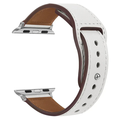 Genuine Leather Apple Watch Band – Premium Strap for Series 3–9, Ultra & SE