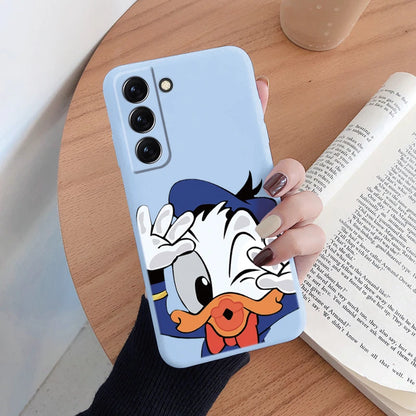 For Samsung S22 S 22 Plus Ultra Phone Case Cute Pink Mickey Minnie Soft TPU Protection Shockproof Cover For Samsung Galaxy S22