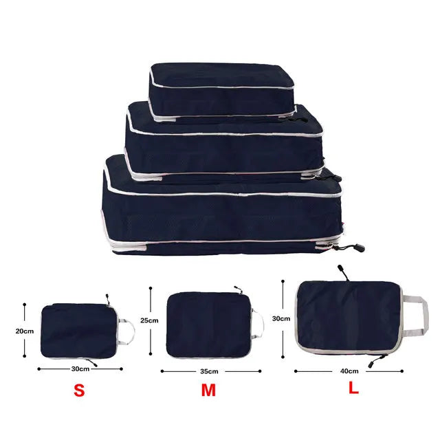 Travel Packing Cubes Set – Lightweight Compressible Luggage Organizers (3pcs)