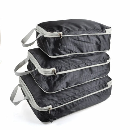 Travel Packing Cubes Set – Lightweight Compressible Luggage Organizers (3pcs)