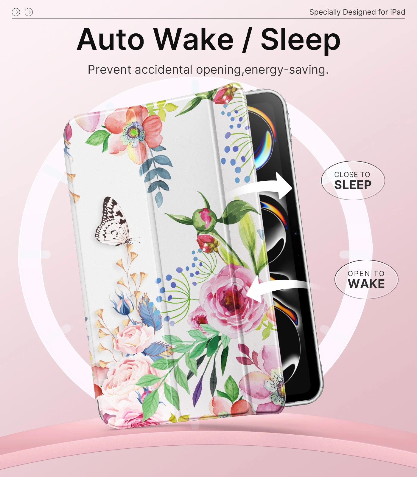 For iPad Pro 11 Inch Case M4 2024 (5th Gen) Ultra Slim Stand iPad Pro 11 M4 Case with Soft TPU Translucent Frosted Back Cover