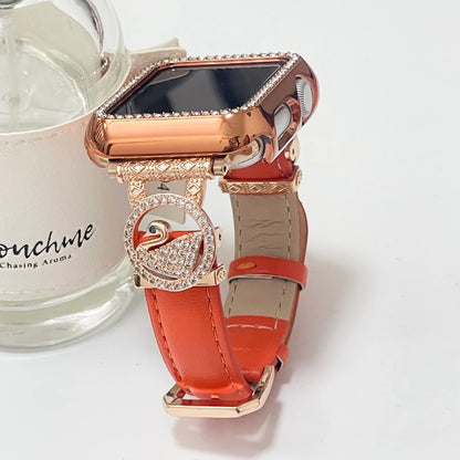 Diamond Leather Strap For Apple Watch