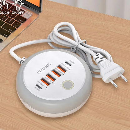 50W Fast Charger – Multi-Port USB & USB-C Power Adapter