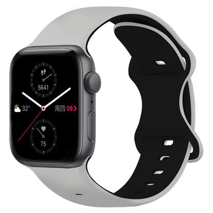 Two-Tone Sports Silicone Strap For Apple Watch