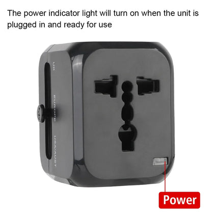 Universal Travel Adapter with USB & Type-C – US / UK / EU / AU Plugs