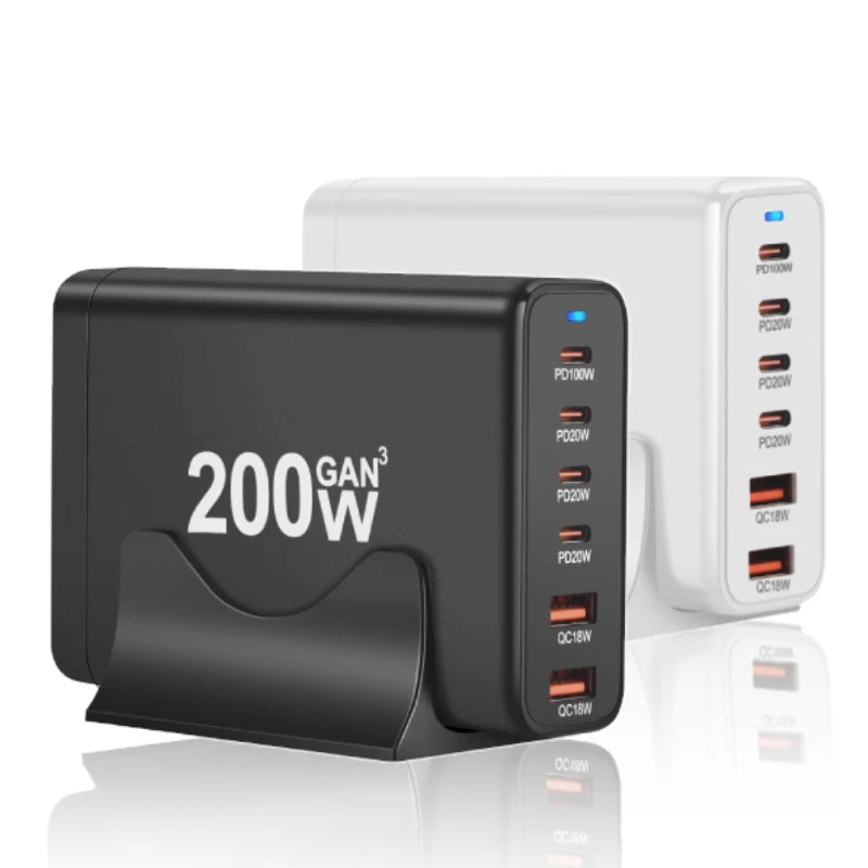 200W GaN 6-Port USB-C Charger – US / EU / UK / AU  Plug