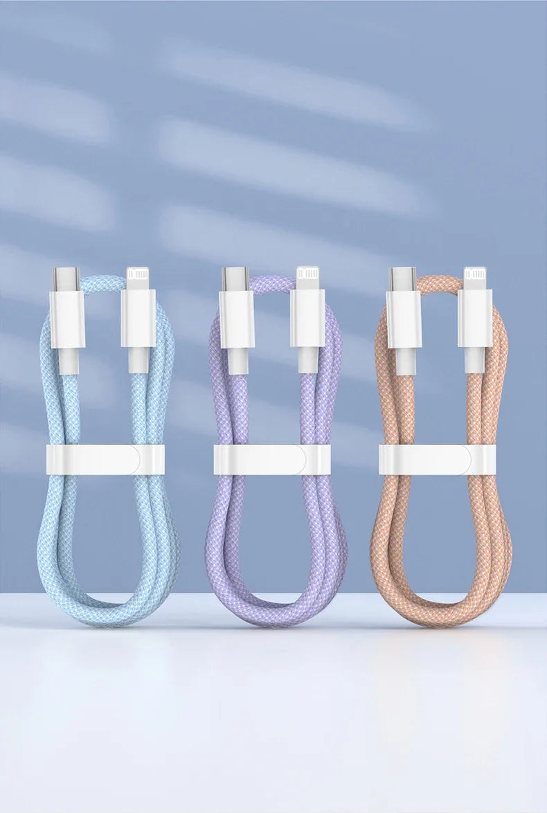 USB Type-C Fast Charging Cable for iPhone – PD 20W Durable Charger