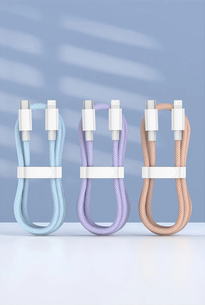 USB Type-C Fast Charging Cable for iPhone – PD 20W Durable Charger