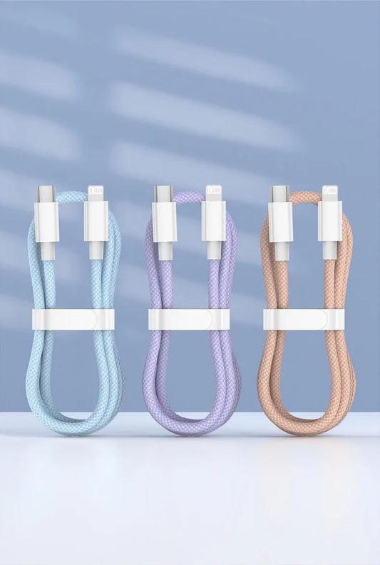 USB Type-C Fast Charging Cable for iPhone – PD 20W Durable Charger