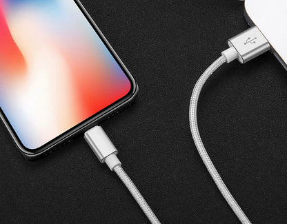 Fast USB Charging Cable for iPhone 14 8 7 6S Plus X XR XS 13 12 11 Pro Max SE Nylon Braided USB Charger Cord Data Cable