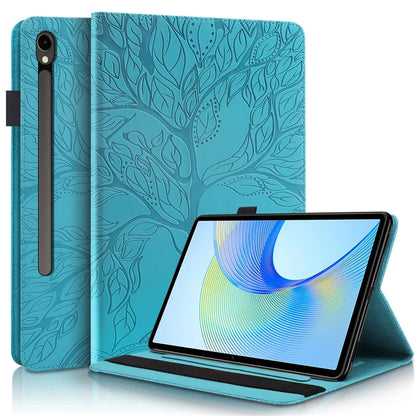 For Samsung Galaxy Tab S10 FE Case 10.9 inch SM-X510 SM-X516B 3D Tree Ebossed Wallet Stand Funda For Galaxy Tab S9 FE Case