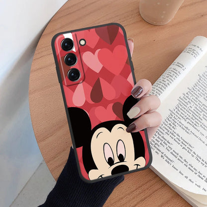 For Samsung S22 S 22 Plus Ultra Phone Case Cute Pink Mickey Minnie Soft TPU Protection Shockproof Cover For Samsung Galaxy S22