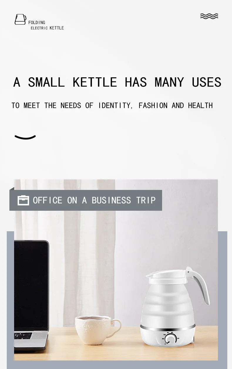 Mini Folding Electric Kettle for Travel & Hotel Use